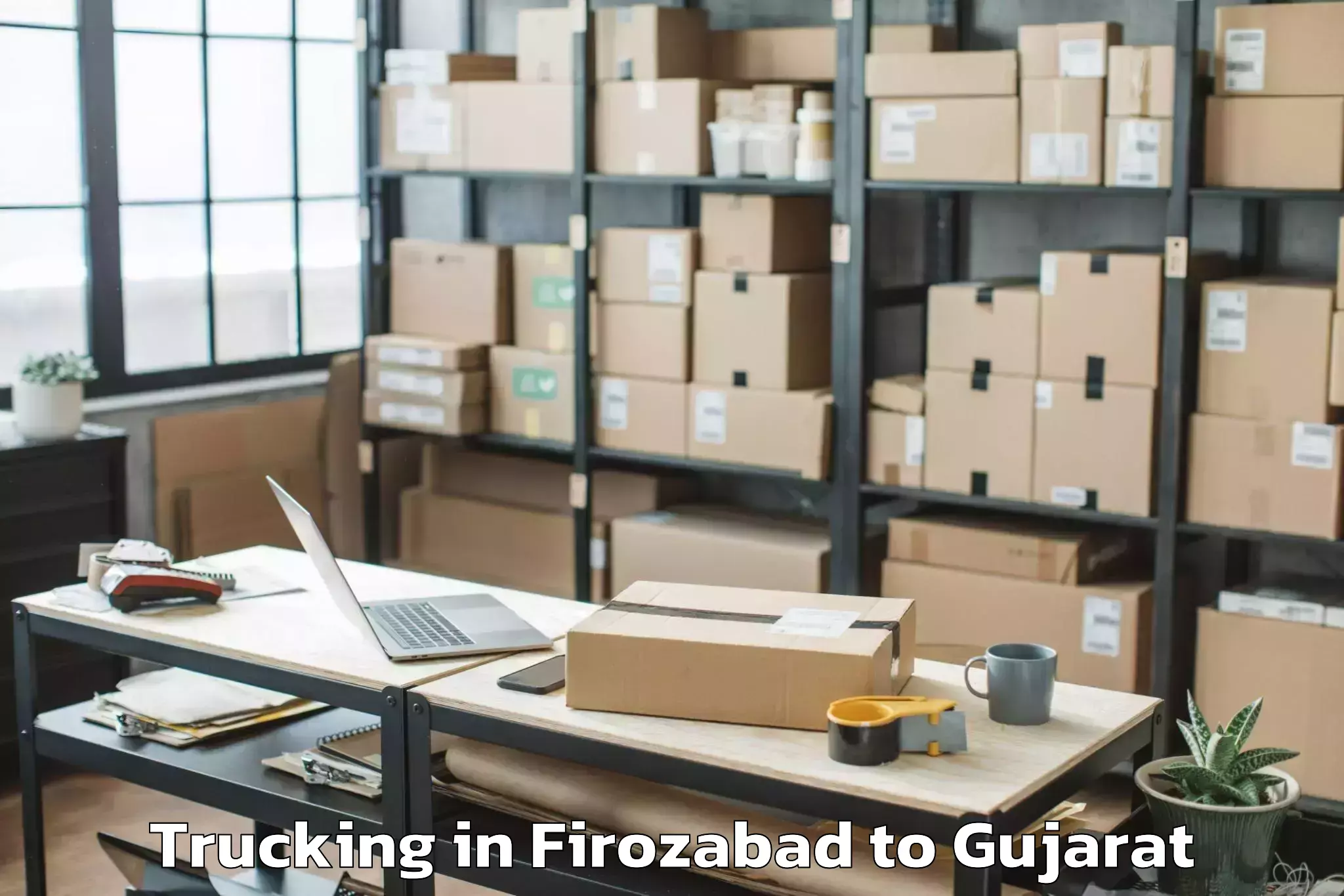 Efficient Firozabad to Vaghodia Trucking